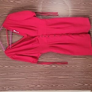 Glamorous 💎Red Button-Down Jumpsuit